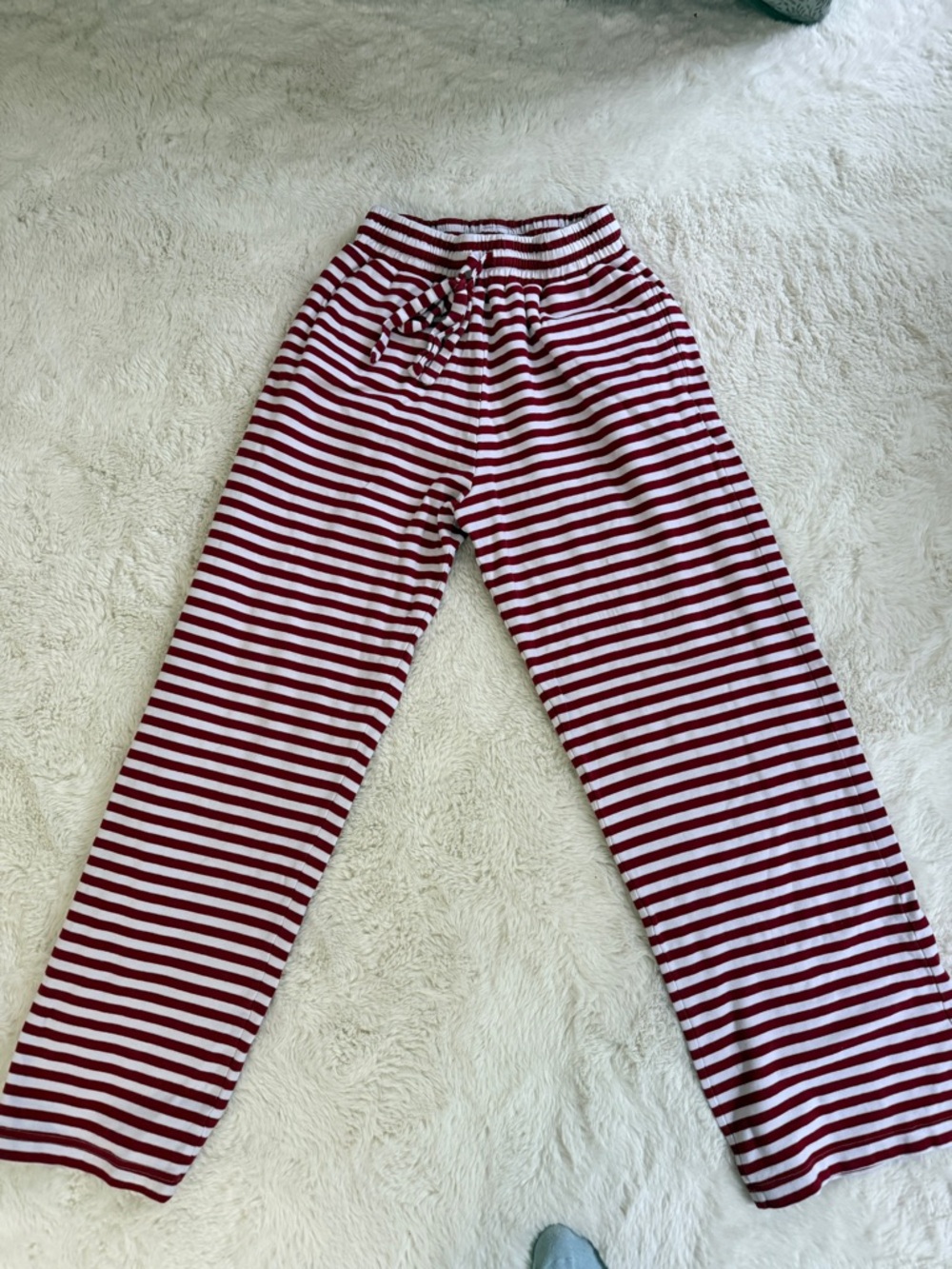 Daily Drills Red and White Striped Lounge Pants